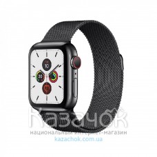 Смарт-часы Apple Watch Series 5 GPS+LTE 44mm Space Black Stainless Steel Case with Black Milanese Loop (MWW82, MWWL2)