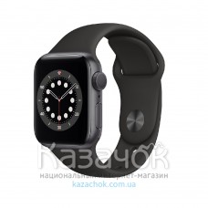 Смарт-часы Apple Watch Series 6 40mm GPS+LTE Space Gray Aluminum Case with Black Sport Band (M02Q3)