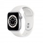 Смарт-часы Apple Watch Series 6 40mm GPS+LTE Silver Aluminum Case with White Sport Band (M02N3)