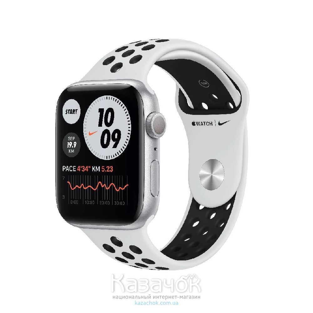 Смарт-часы Apple Watch Nike Series 6 44mm Pure Platinum/Black (MG293)