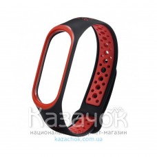Ремешок для Xiaomi Mi Band 5/6 Sport Black/Red