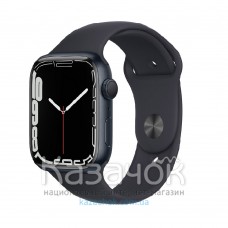 Apple Watch Series 7 GPS 45mm Midnight Aluminium Case with Midnight Sport Band (MKN53)