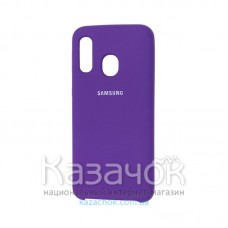 Силиконовая накладка Silicone Case для Samsung A40 2019 A405 Violet