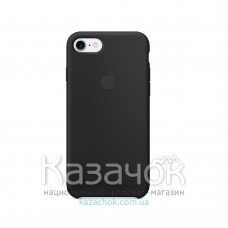 Силиконовая накладка Silicone Case для iPhone 7/8 Black