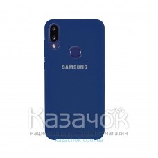 Силиконовая накладка Silicone Case для Samsung A10s/A107 2019 Navy blue