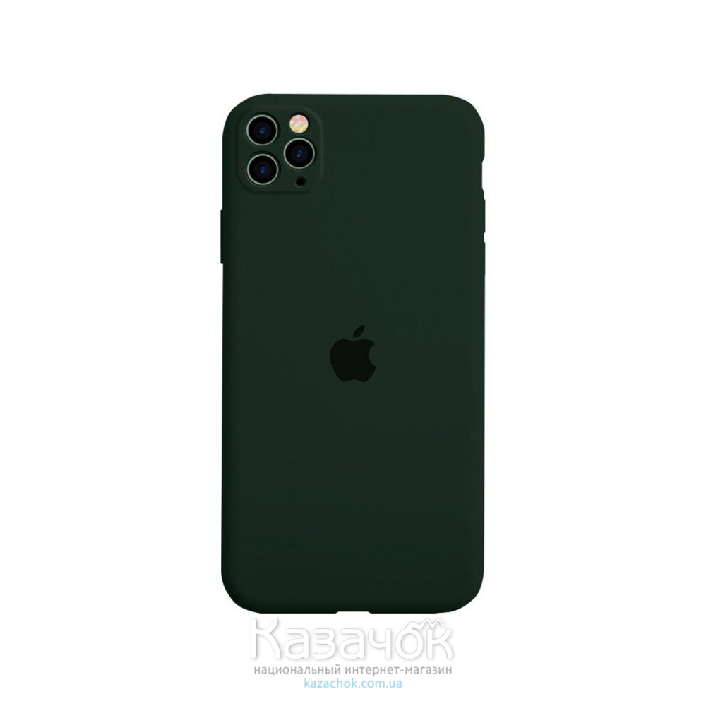 Силиконовая накладка Silicone Case для iPhone 11 Pro Dark Green