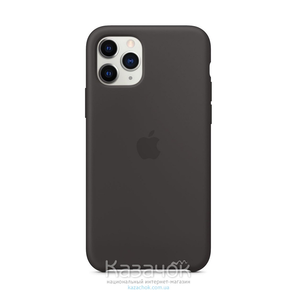 Силиконовая накладка Silicone Case для iPhone 11 Pro Black