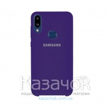 Силиконовая накладка Silicone Case для Samsung A10s 2019 A107 Violet
