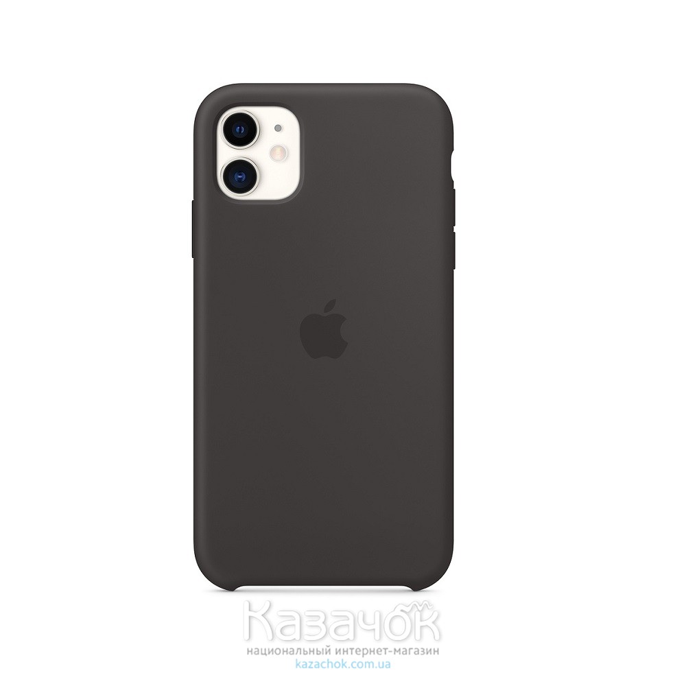 Силиконовая накладка Silicone Case для iPhone 11 Black