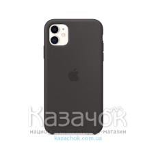 Силиконовая накладка Silicone Case для iPhone 11 Black
