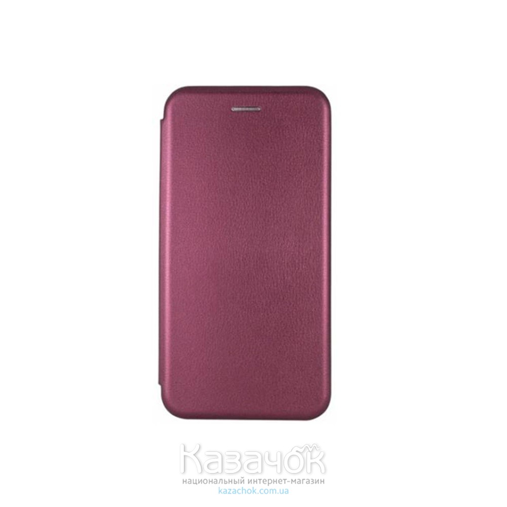Чехол-книжка Premium Leather Case для Samsung A01/A015 2020 Burgundy