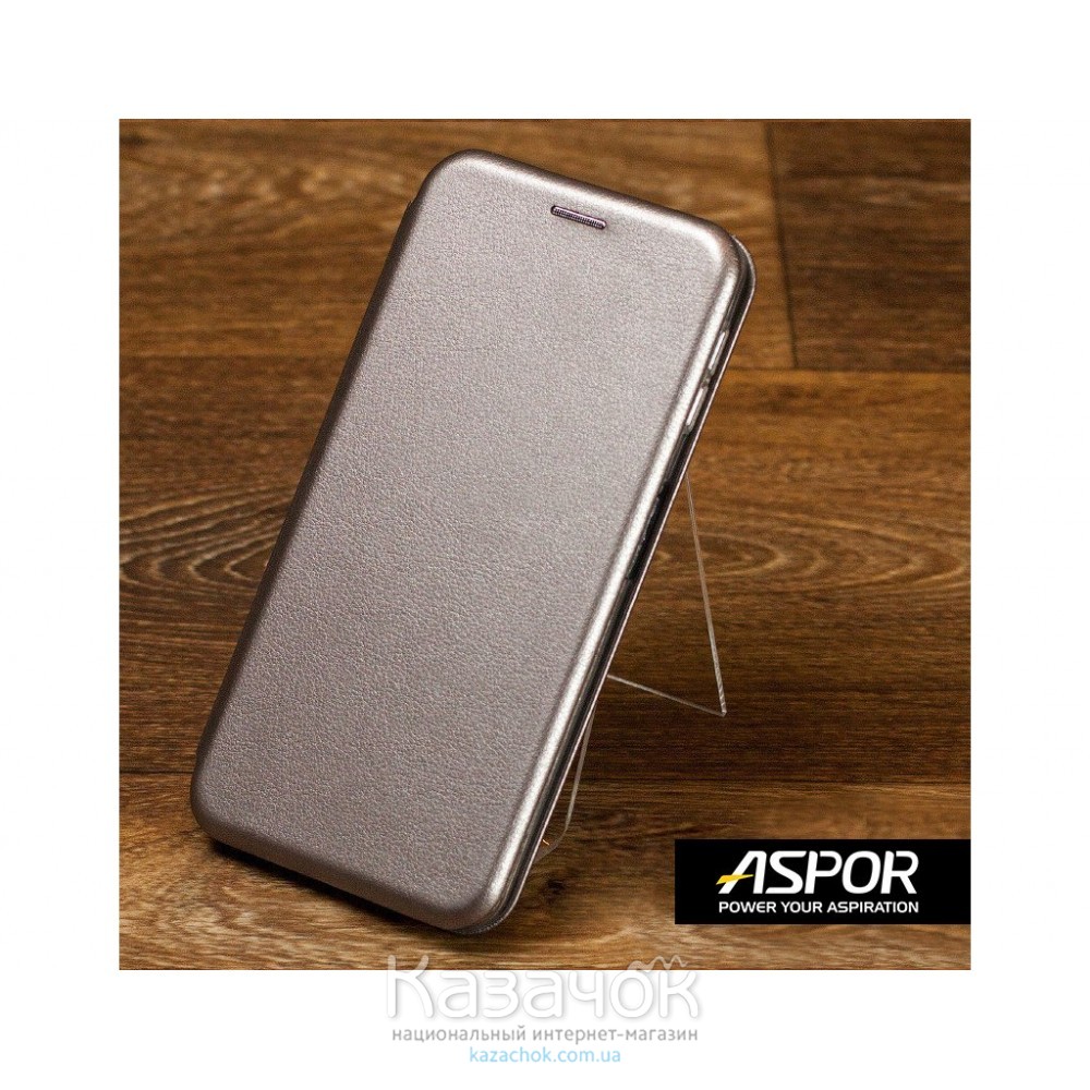 Чехол-книжка Aspor для Samsung A10 2019 A105 Leather Grafite