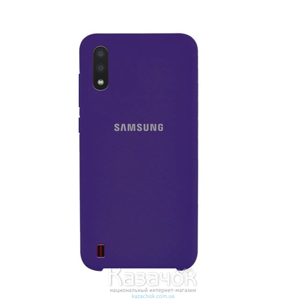 Силиконовая накладка Silicone Case для Samsung A01 2020 A015 Violet