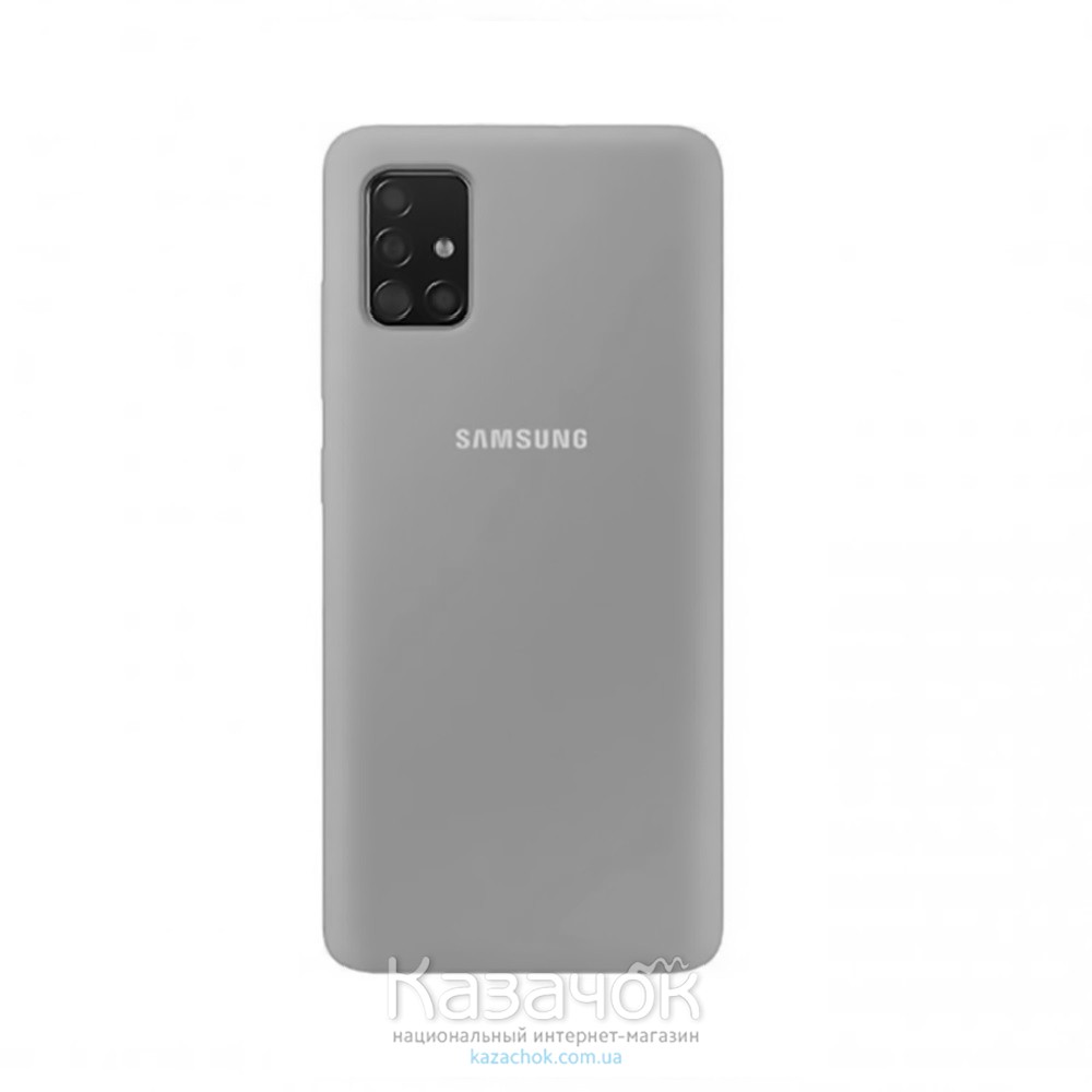 Силиконовая накладка Silicone Case для Samsung A51 2020 A515 Grey