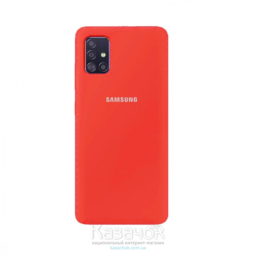 Силиконовая накладка Silicone Case для Samsung A51 2020 A515 Coral