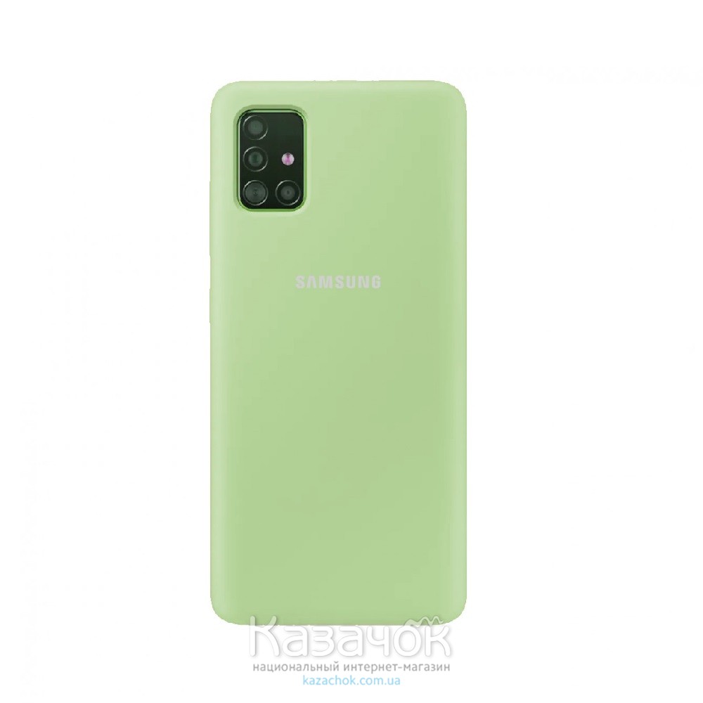 Силиконовая накладка Silicone Case для Samsung A51 2020 A515 Green