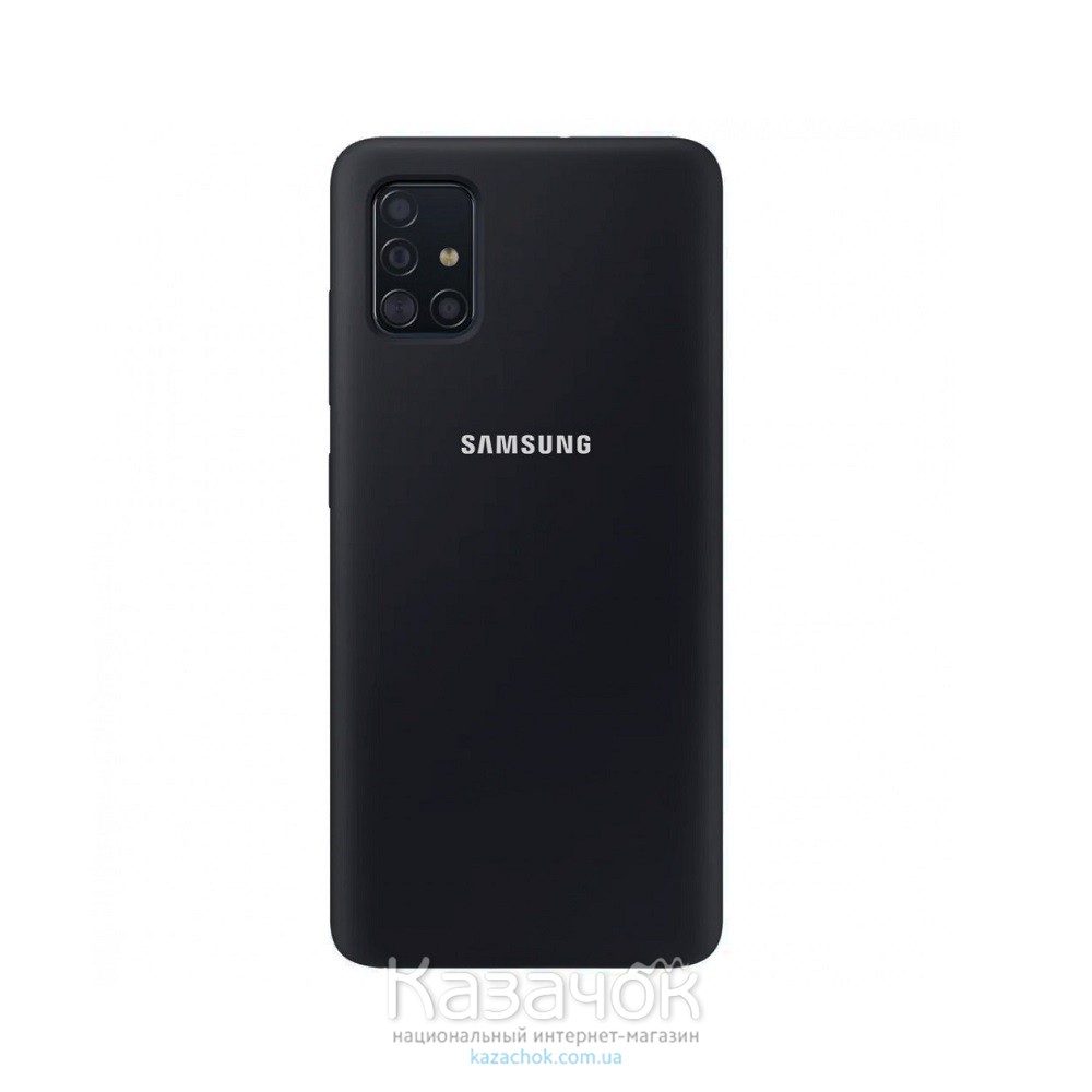 Силиконовая накладка Silicone Case для Samsung A71 2020 A715 Black