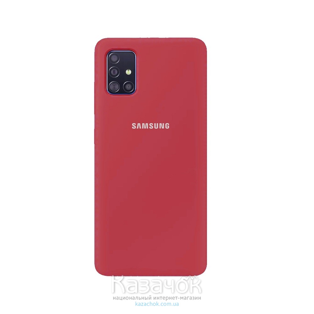 Силиконовая накладка Silicone Case для Samsung A71 2020 A715 Red