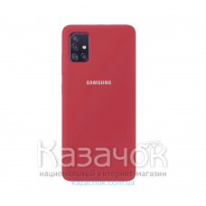 Силиконовая накладка Silicone Case для Samsung A71 2020 A715 Red