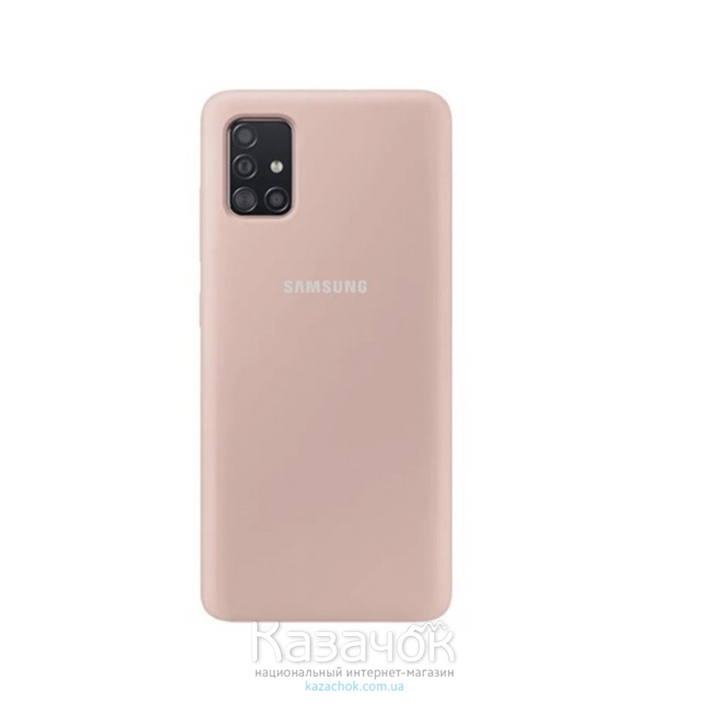 Силиконовая накладка Silicone Case для Samsung A51/A515 2020 Peach
