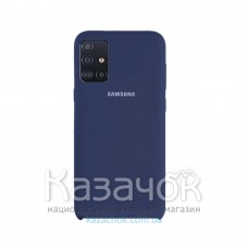 Силиконовая накладка Silicone Case для Samsung A51/A515 2020 Dark Blue