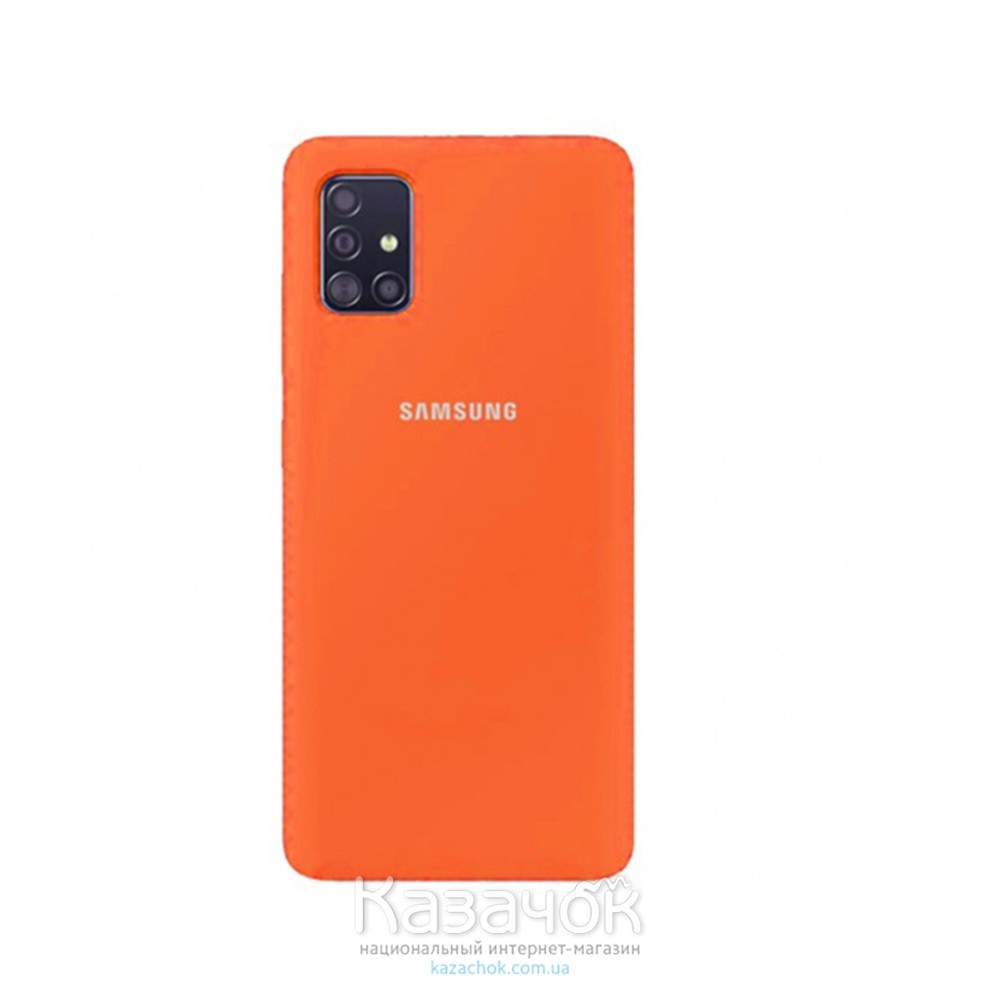 Силиконовая накладка Silicone Case для Samsung A51/A515 2020 Orange