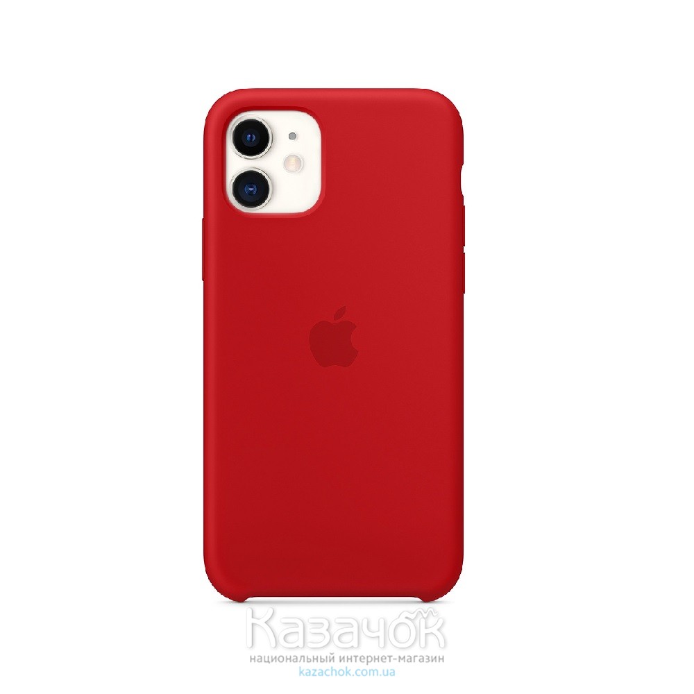 Силиконовая накладка Silicone Case для iPhone 11 Red