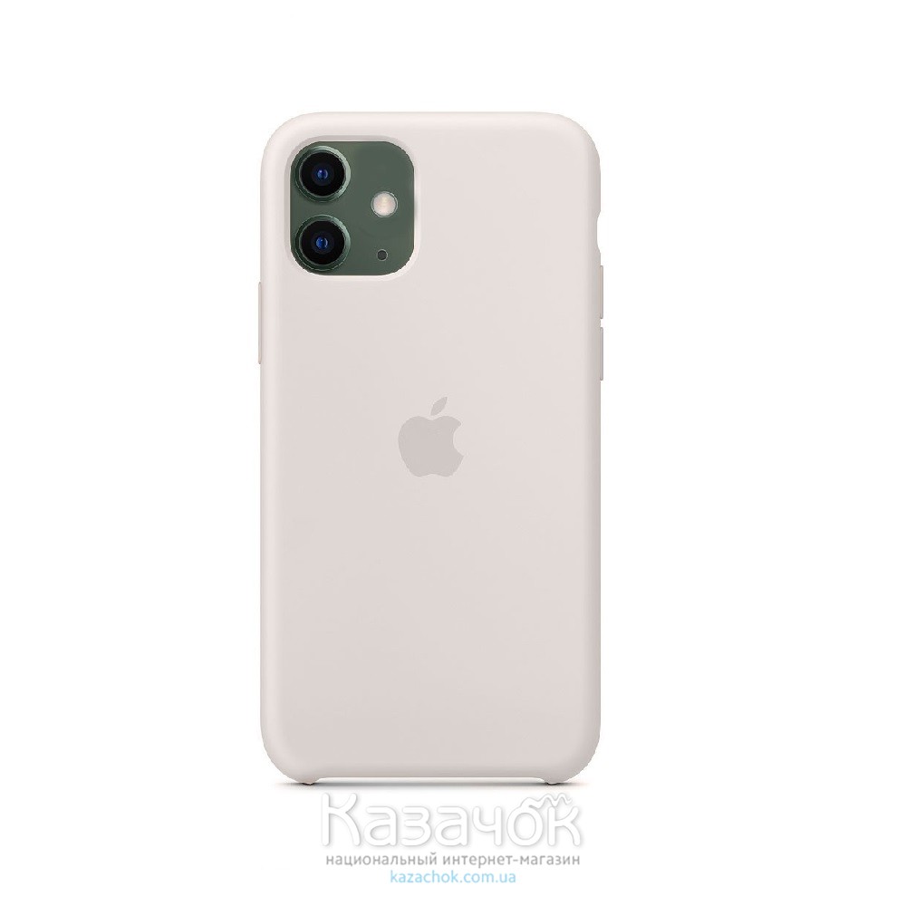 Силиконовая накладка Silicone Case для iPhone 11 Stone