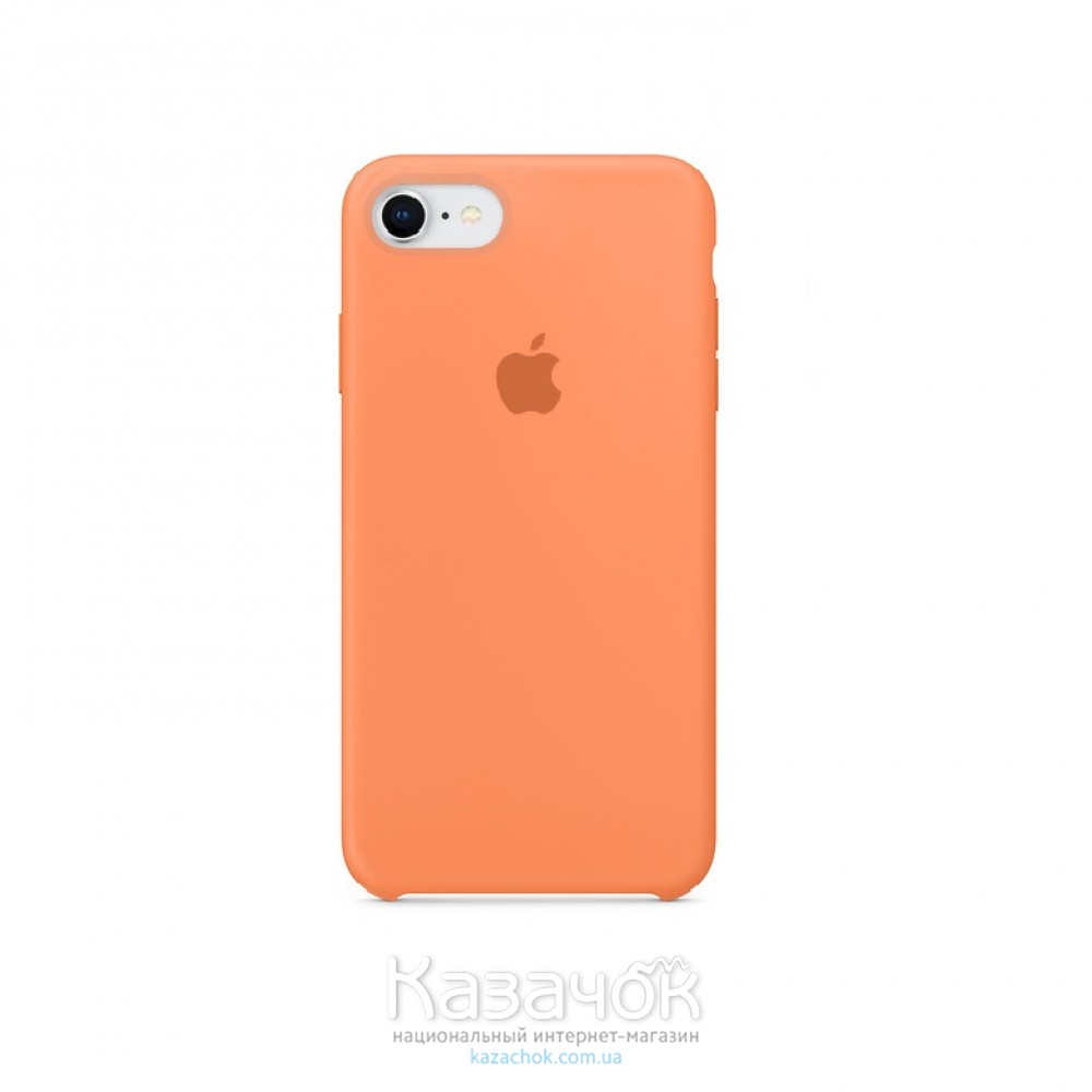Силиконовая накладка Silicone Case для iPhone 7/8 Papaya