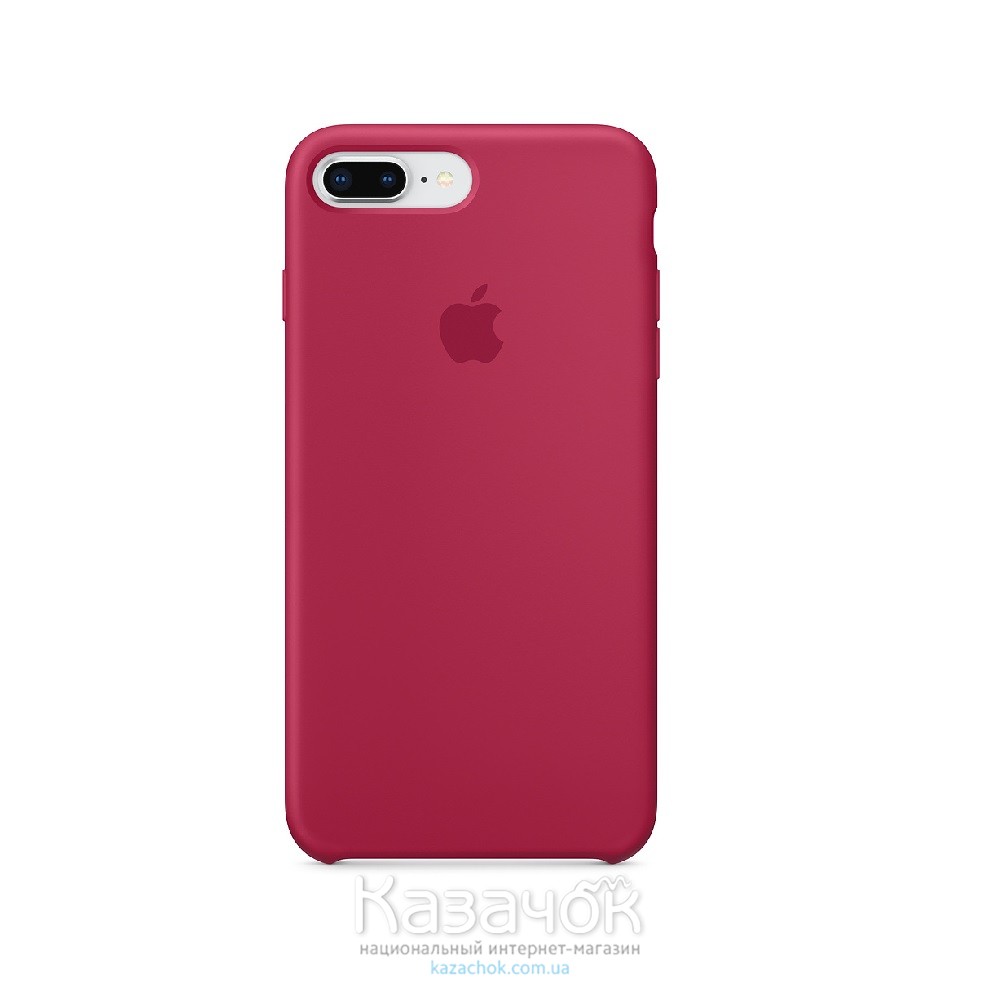 Силиконовая накладка Silicone Case для iPhone 7 Plus/ 8 Plus Rose Red