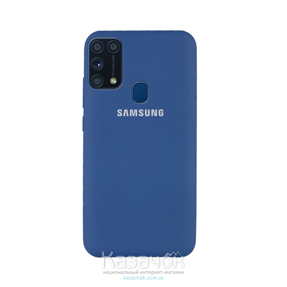 Силиконовая накладка Silicone Case для Samsung M31 2020 M315 Dark blue