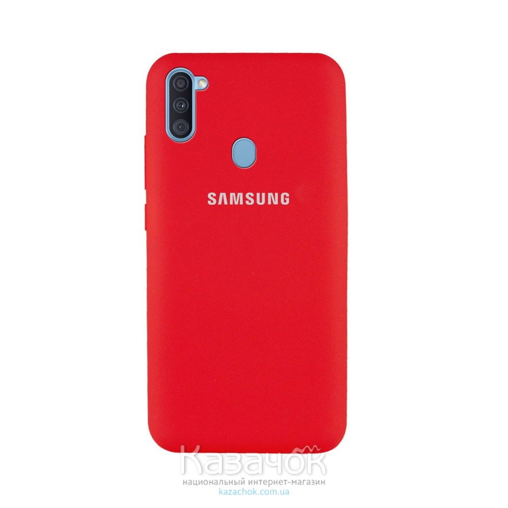 Силиконовая накладка Silicone Case для Samsung M11/A11 2020 Red