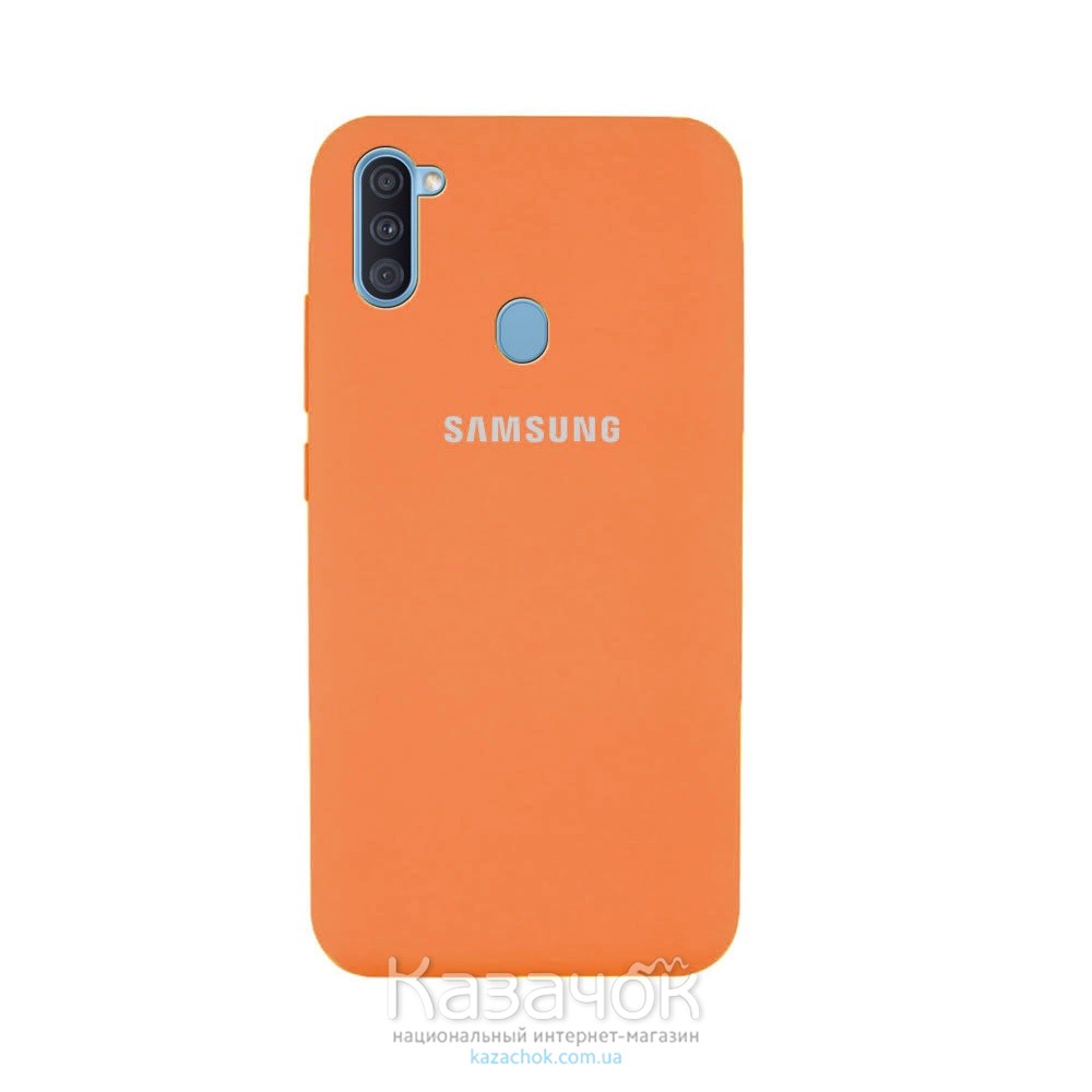 Силиконовая накладка Silicone Case для Samsung M11/A11 2020 Orange