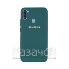 Силиконовая накладка Silicone Case для Samsung M11/A11 2020 Dark Green