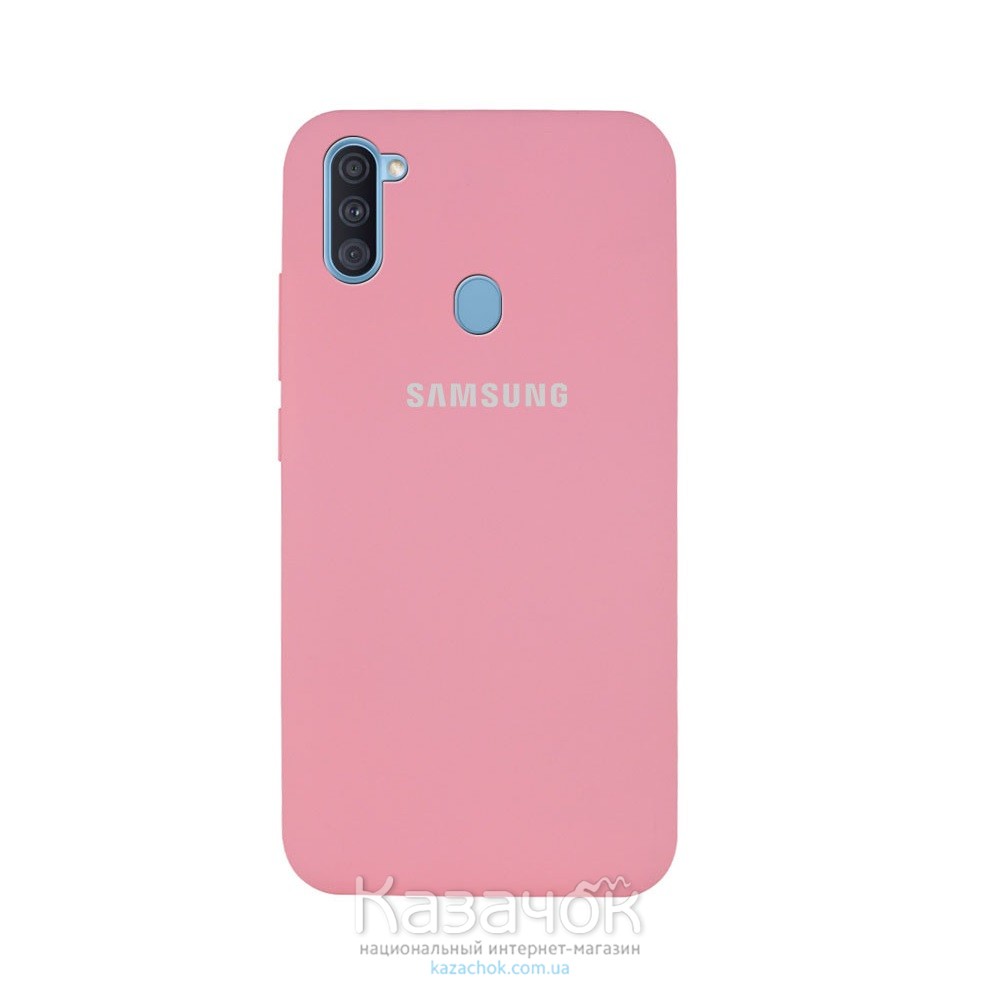 Силиконовая накладка Silicone Case для Samsung M11/A11 2020 Pink