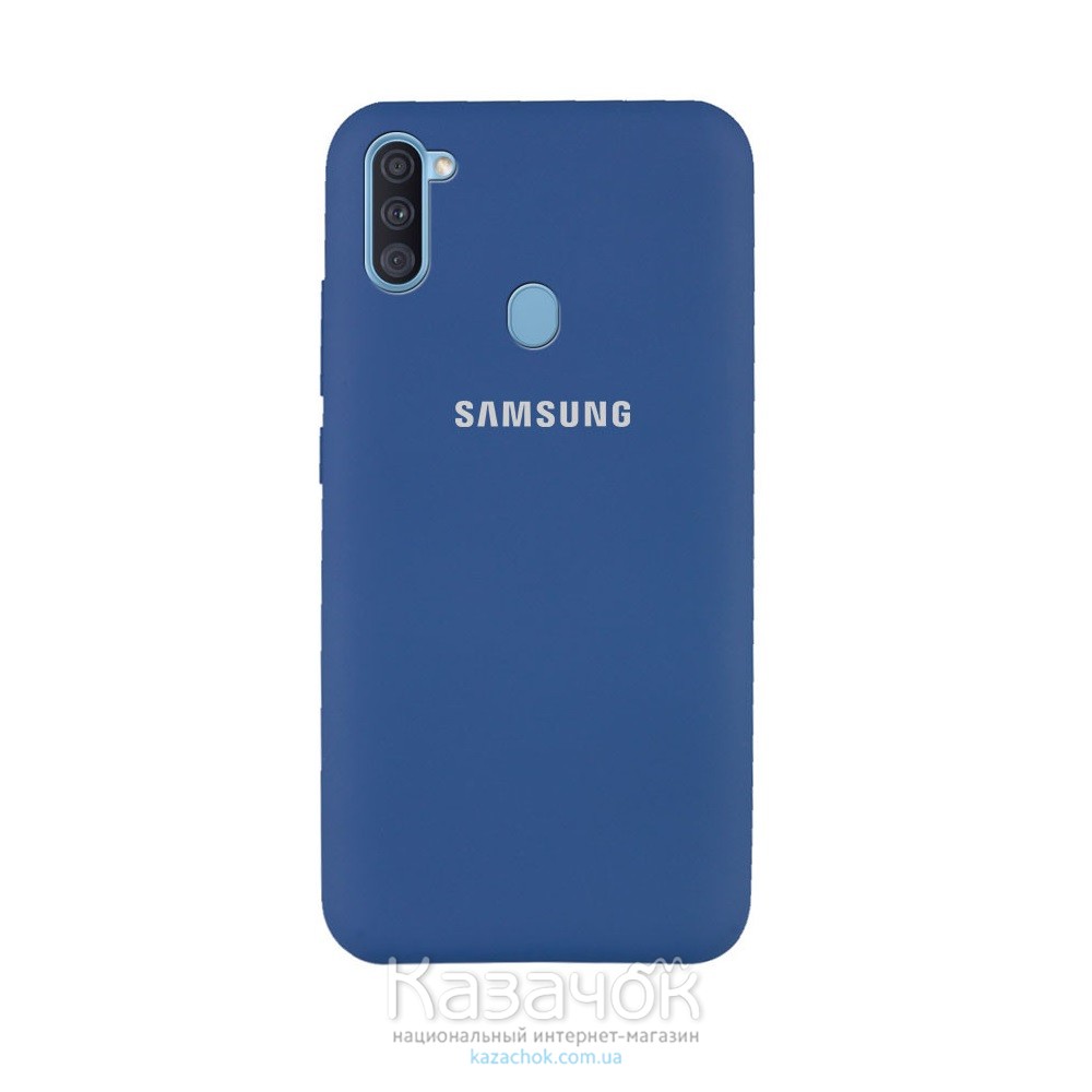 Силиконовая накладка Silicone Case для Samsung M11/A11 2020 Blue