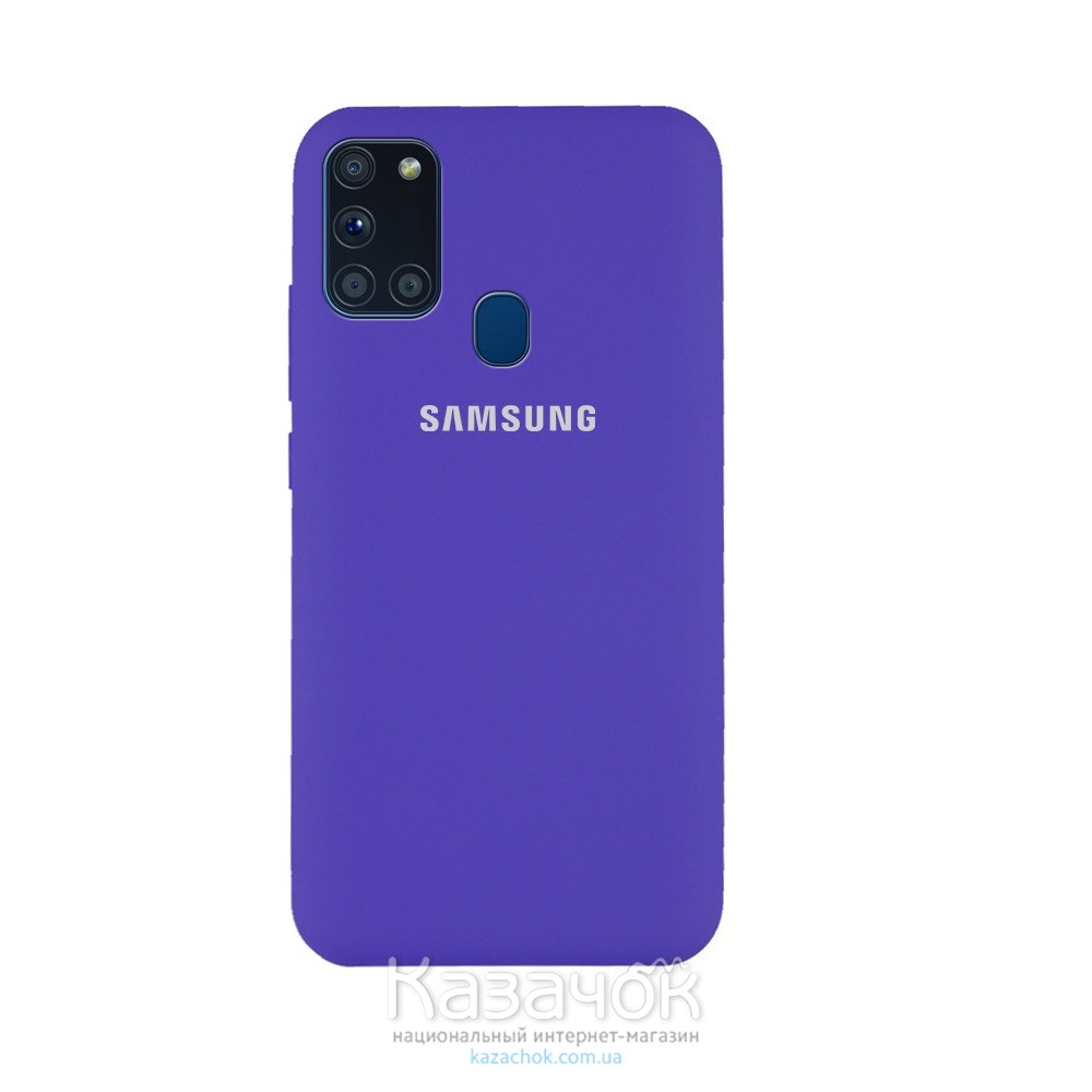 Силиконовая накладка Silicone Case для Samsung A21s 2020 A217 Violet
