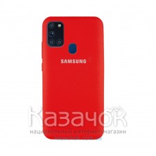 Силиконовая накладка Silicone Case для Samsung A21s 2020 A217 Red