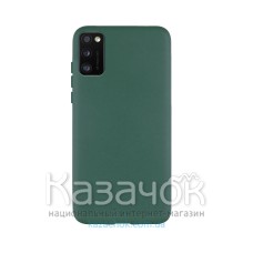 Силиконовая накладка Silicone Case для Samsung A41 2020 A415 Dark Green