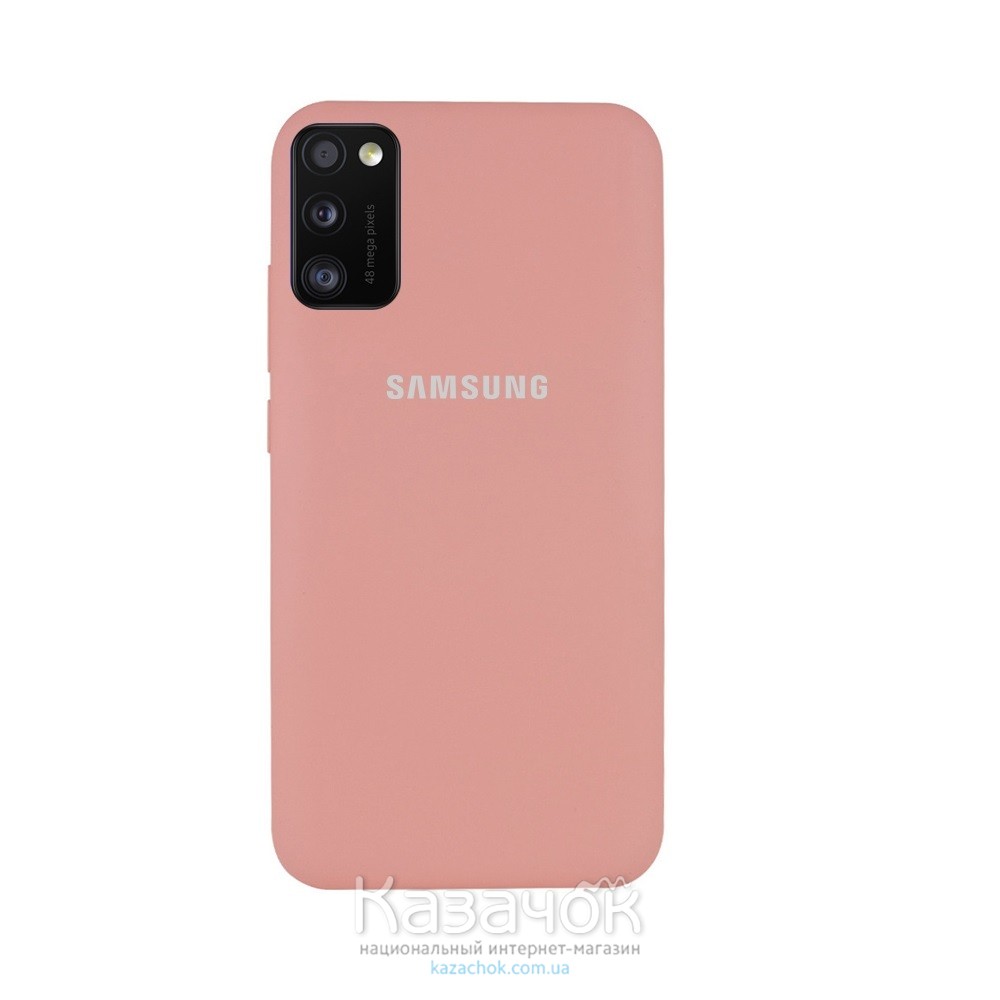 Силиконовая накладка Silicone Case для Samsung A41 2020 A415 Peach