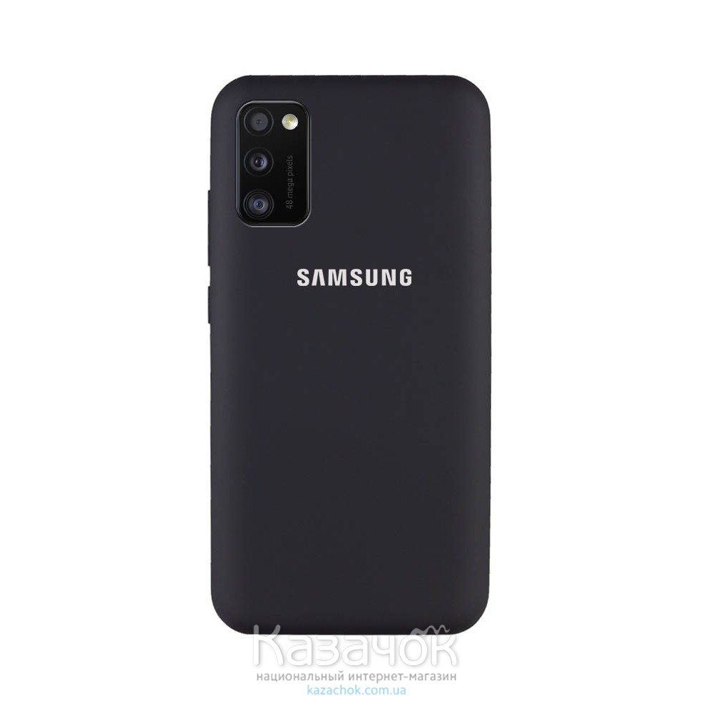 Силиконовая накладка Silicone Case для Samsung A41 2020 A415 Black