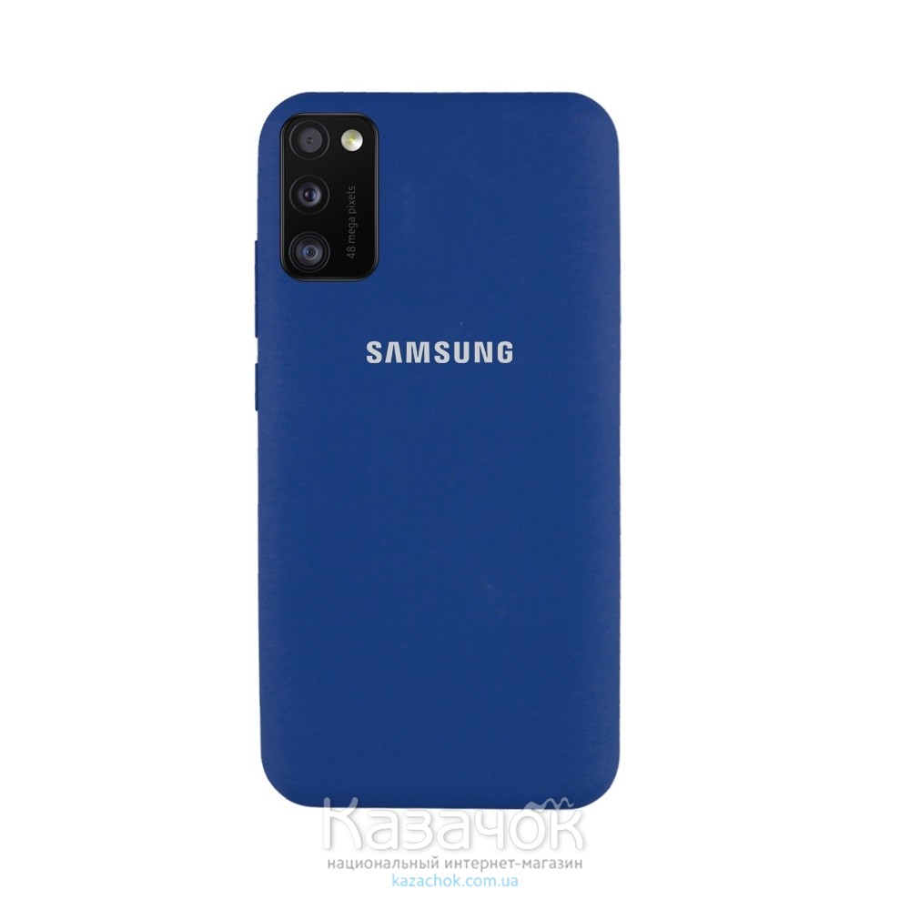 Силиконовая накладка Silicone Case для Samsung A41 2020 A415 Blue