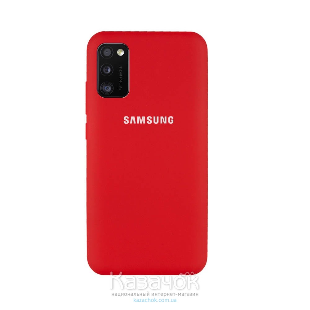 Силиконовая накладка Silicone Case для Samsung A41 2020 A415 Red