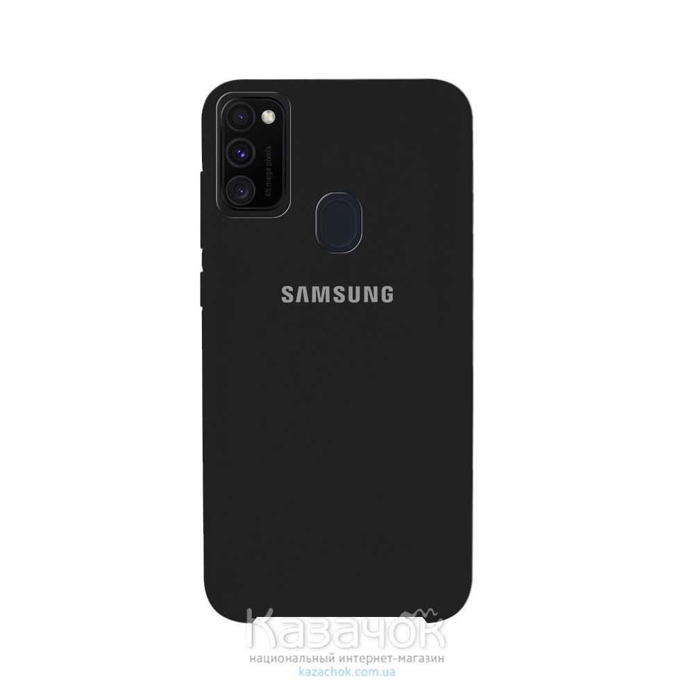 Силиконовая накладка Silicone Case для Samsung M21 2020 M215 Black