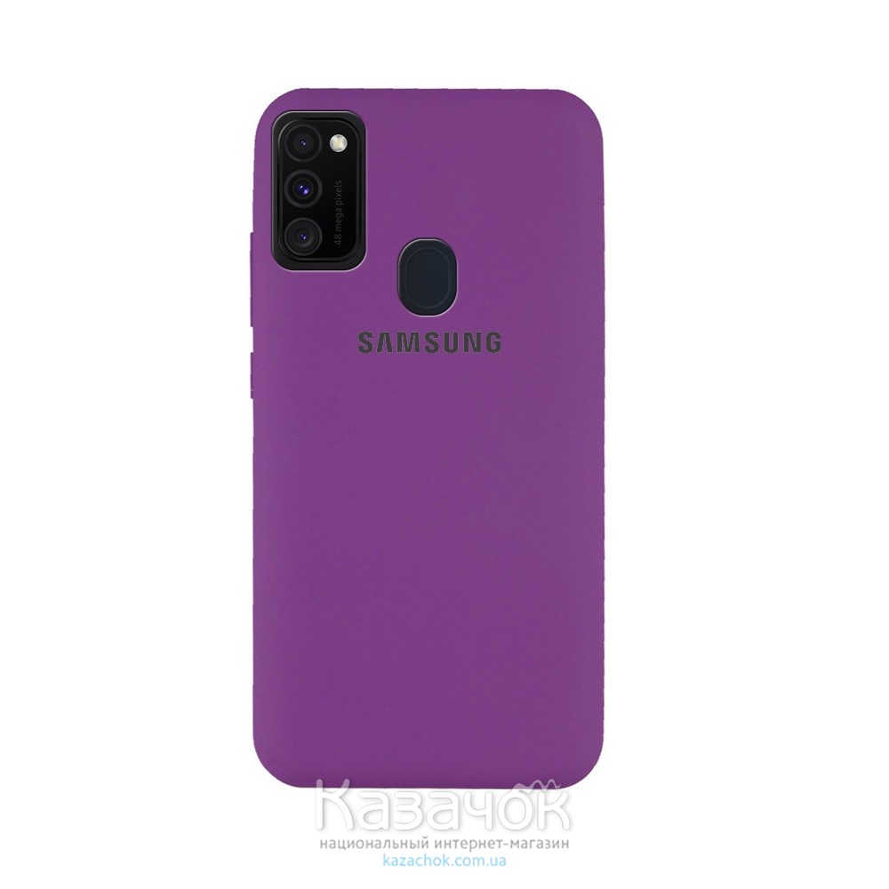 Силиконовая накладка Silicone Case для Samsung M21 2020 M215 Purple
