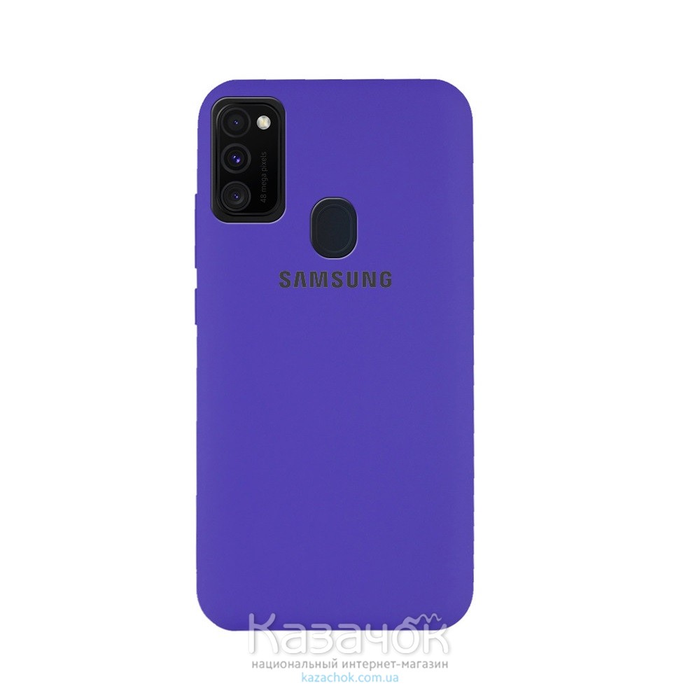 Силиконовая накладка Silicone Case для Samsung M21 2020 M215 Violet