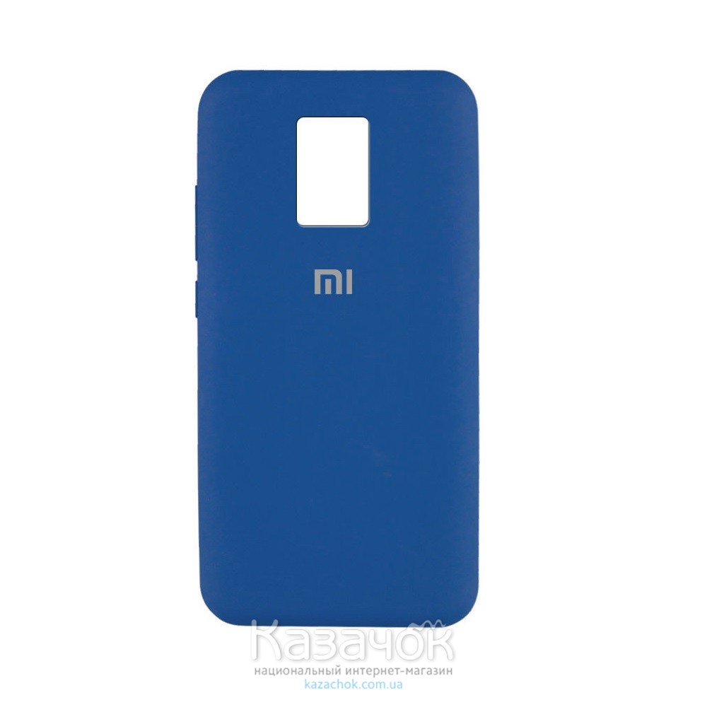 Силиконовая накладка Silicone Case для Xiaomi Redmi Note 9 Pro/ Note 9S Blue