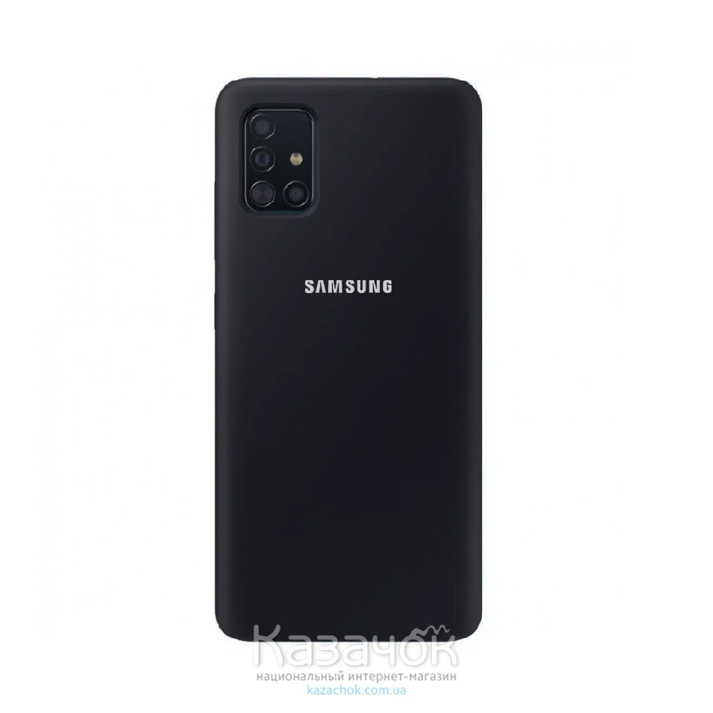 Силиконовая накладка Soft Silicone Case для Samsung A51 2020 A515 Black