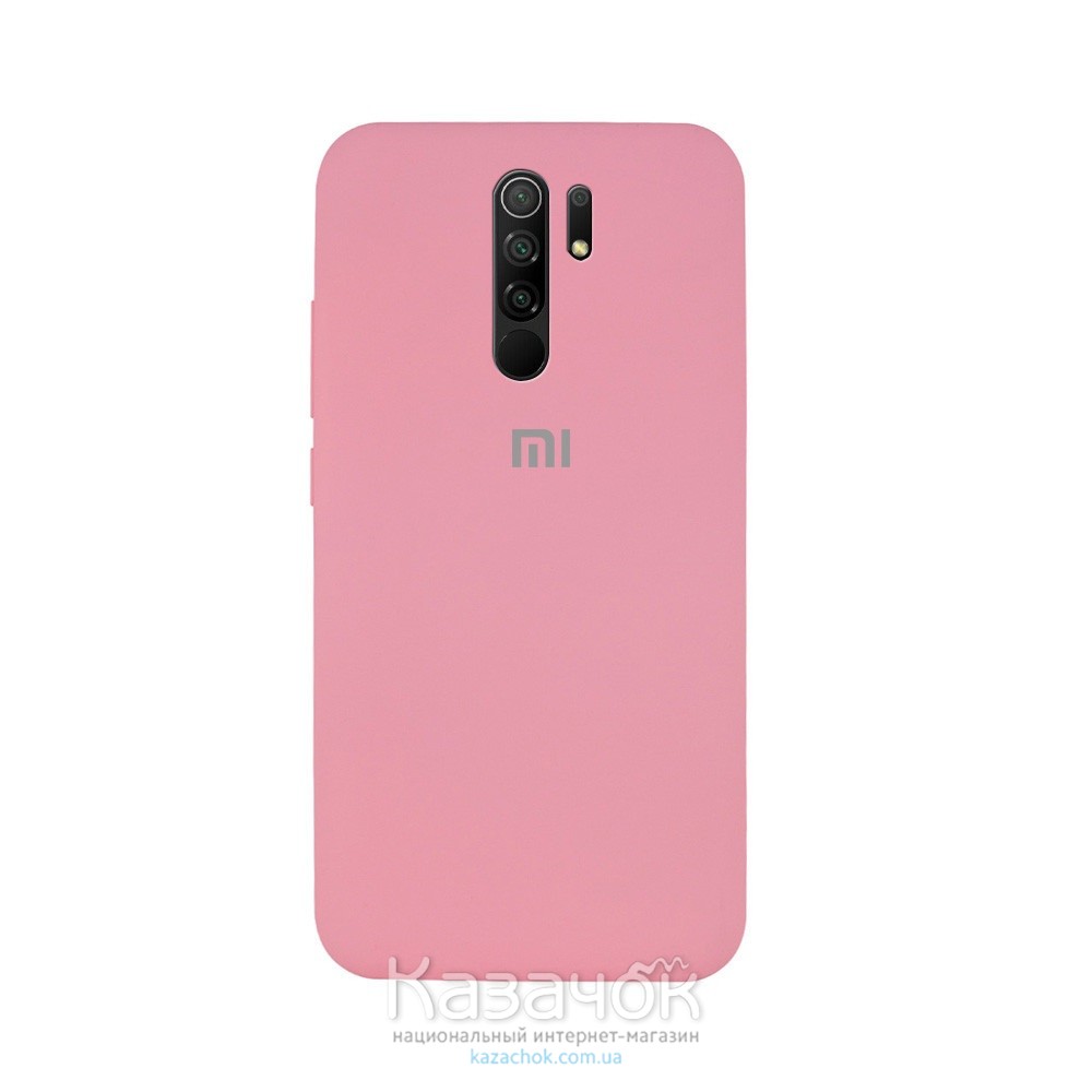 Силиконовая накладка Silicone Case для Xiaomi Redmi 9 Pink