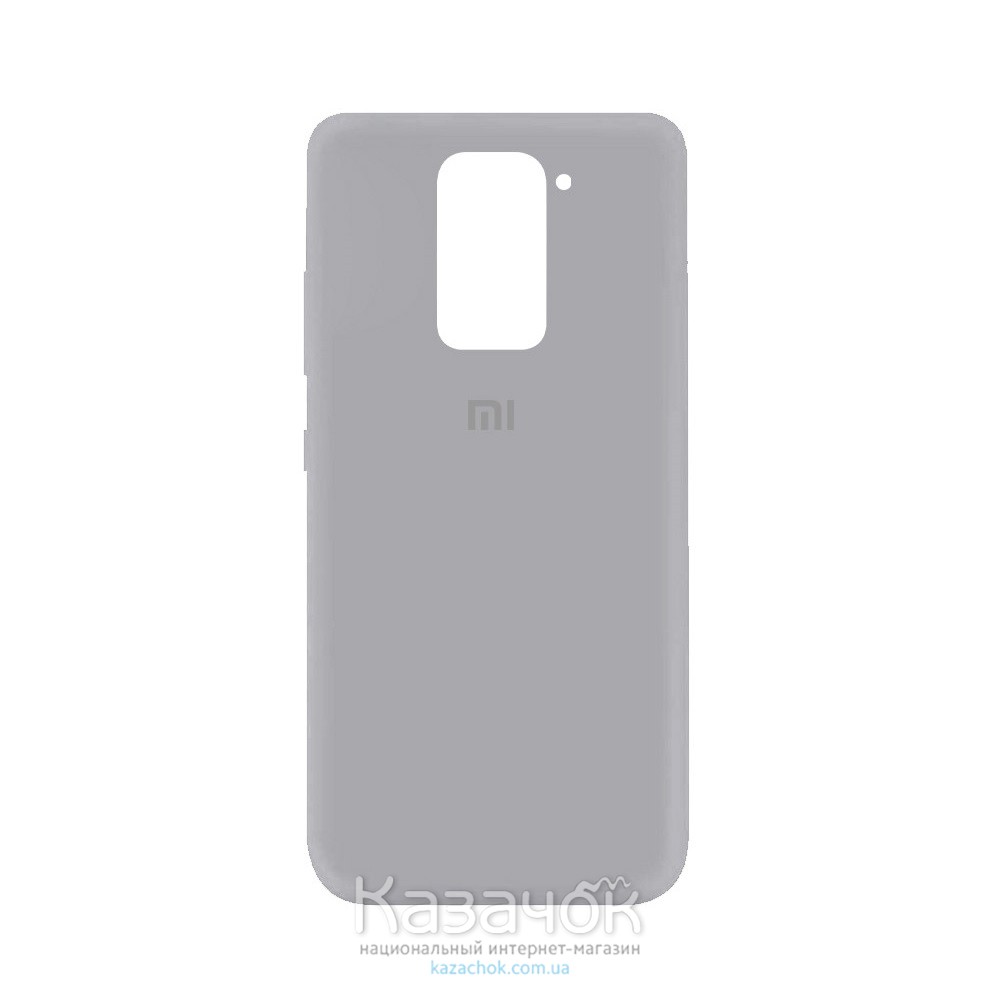 Силиконовая накладка Silicone Case для Xiaomi Redmi Note 9 Grey